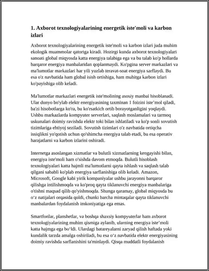 AXBOROT TEXNALOGIYALARIDA EKOLOGIK MUOMOLAR 4