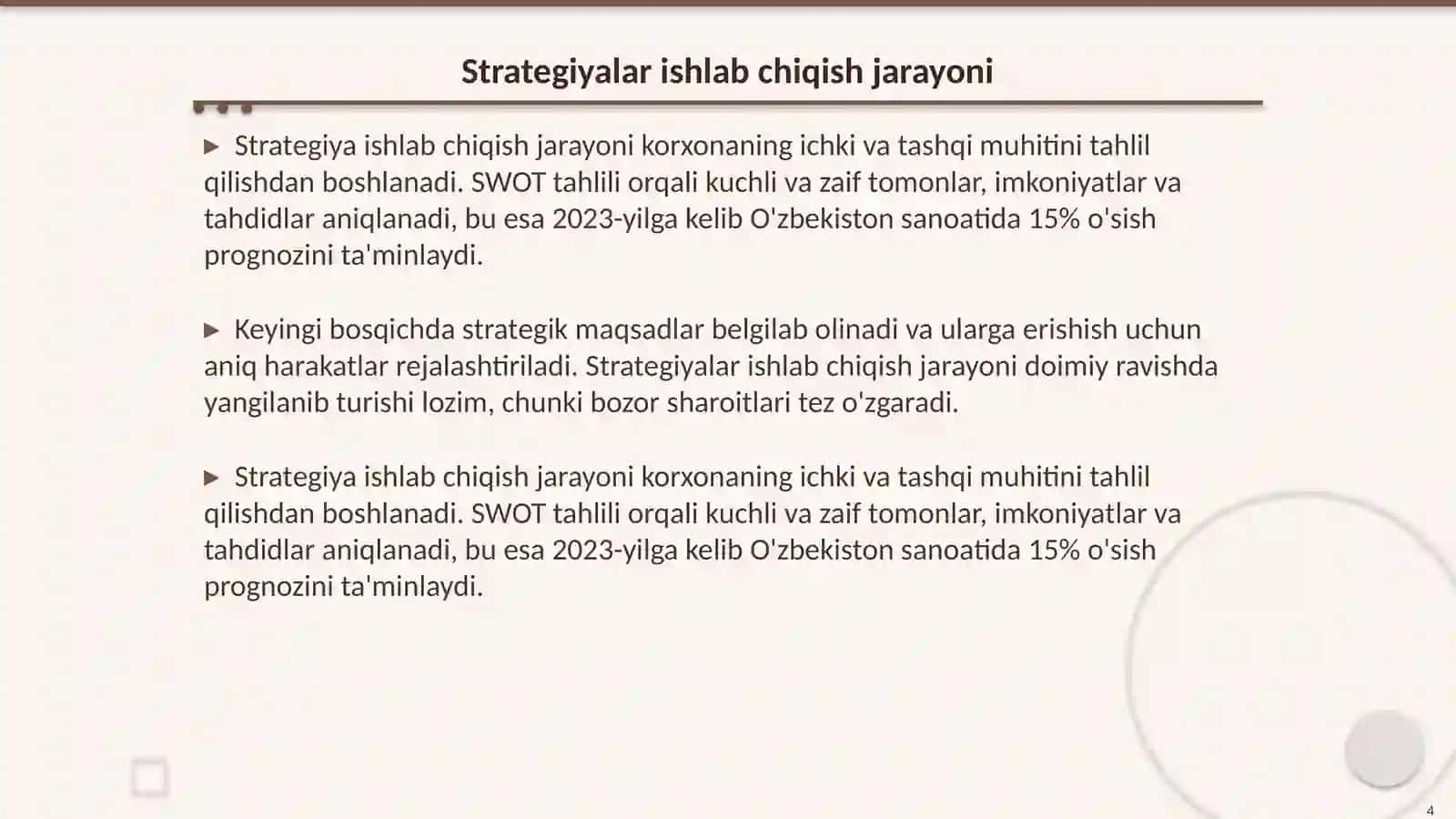 Sanoat korxonalarida strategik boshqaruv 4