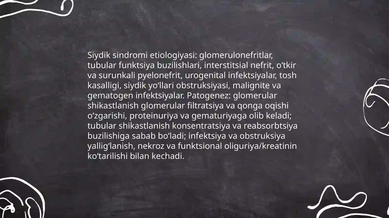Buyrak kasalliklari asosiy klinik sindromlari 4