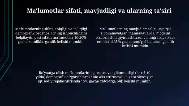 Demografik modellarga doir masalalar 4