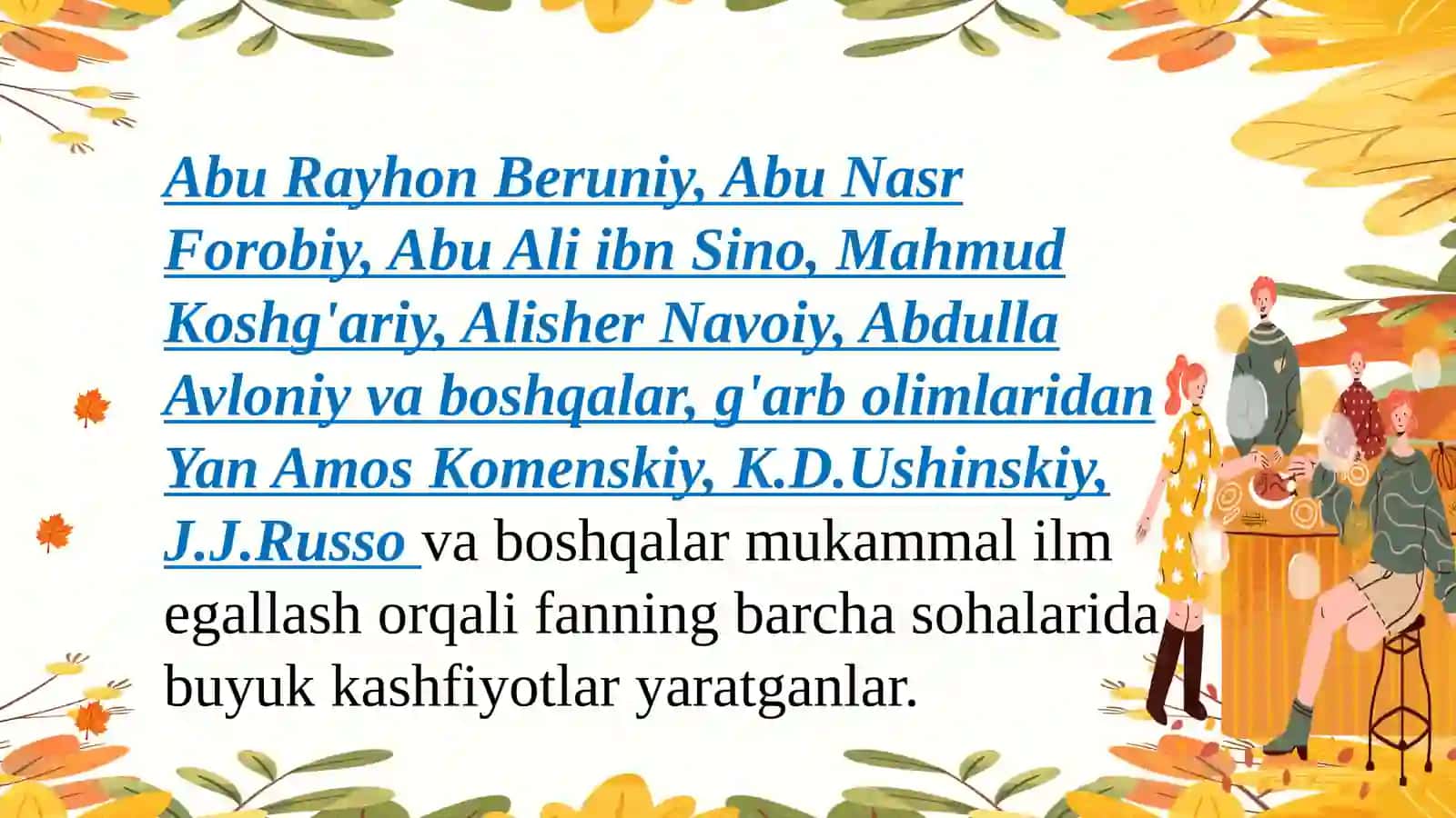 Tabiat bilantanishishda aqliy, axloqiy, jismoniy, estetik, mehnat va iqtisodiy tarbiya turlarini rivojlantirish. MTTda tabiat burchagida terrariumlarni tashkil etish va unday yashovchi hayvonlarni parvarish qilish. Maktabgacha ta’lim tashkilotlarida ekologik tarbiya berishning maqsad va vazifalari 4