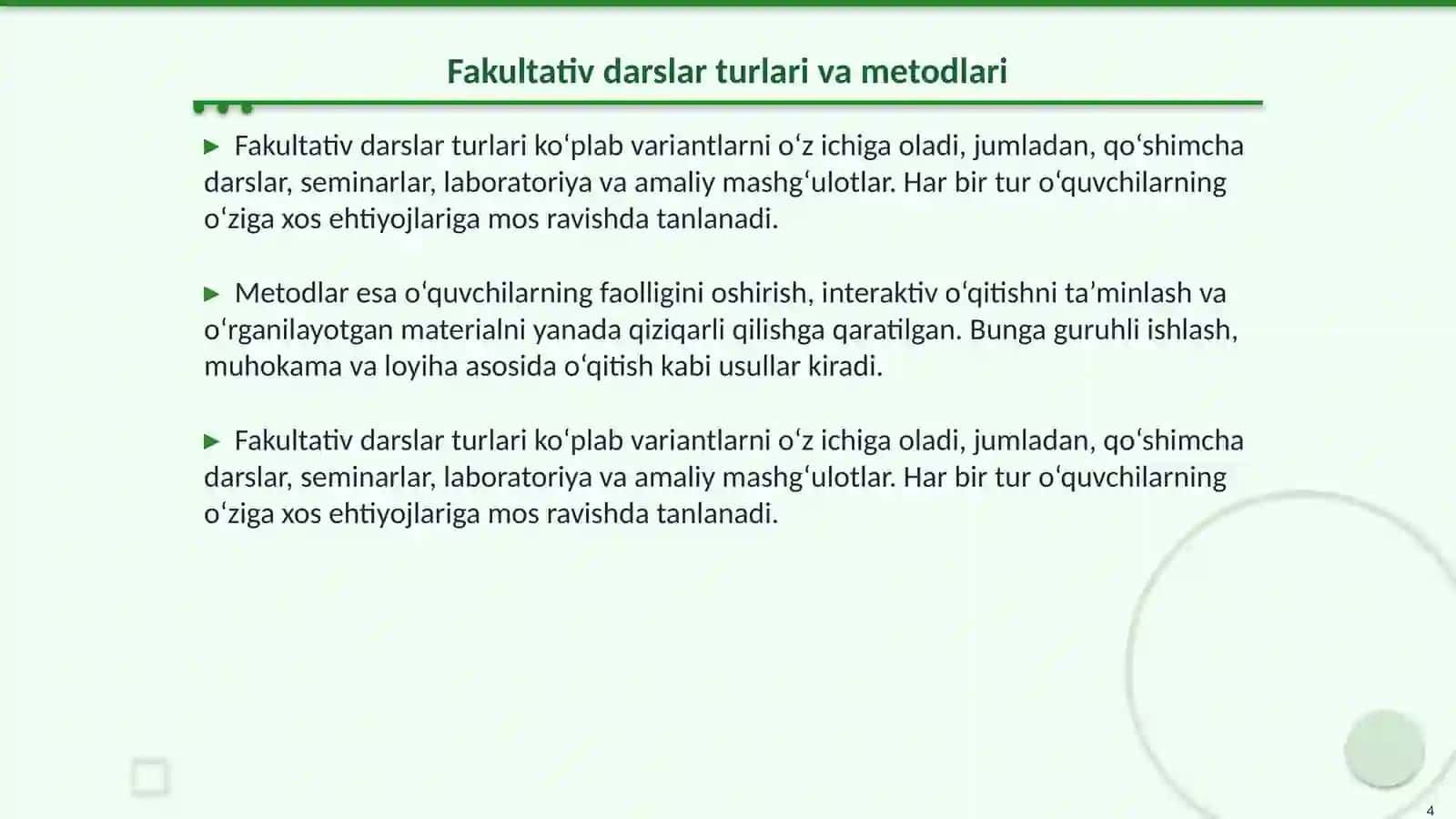 Matematikaga ixtisoslashtirilgan sinflarda o‘qitishni tashkil etish 4