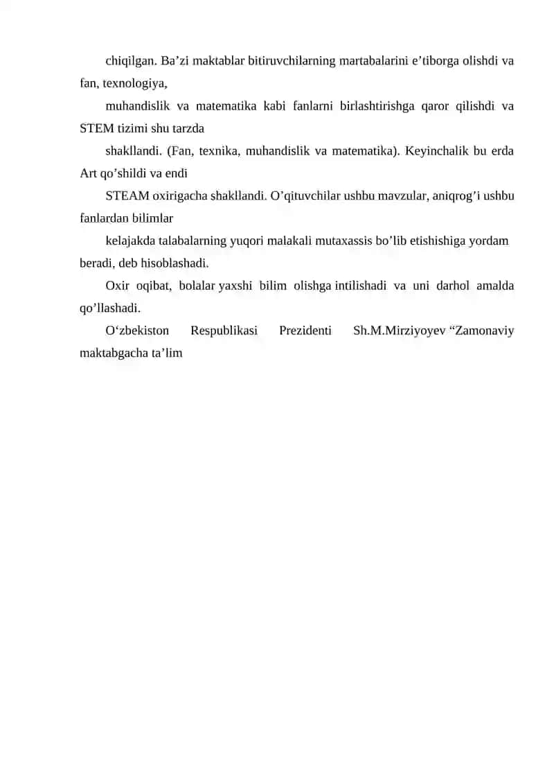 Maktabgacha yoshdagi bolalarning matematik ta'limda steam texnologiyalaridan foydalanish 4