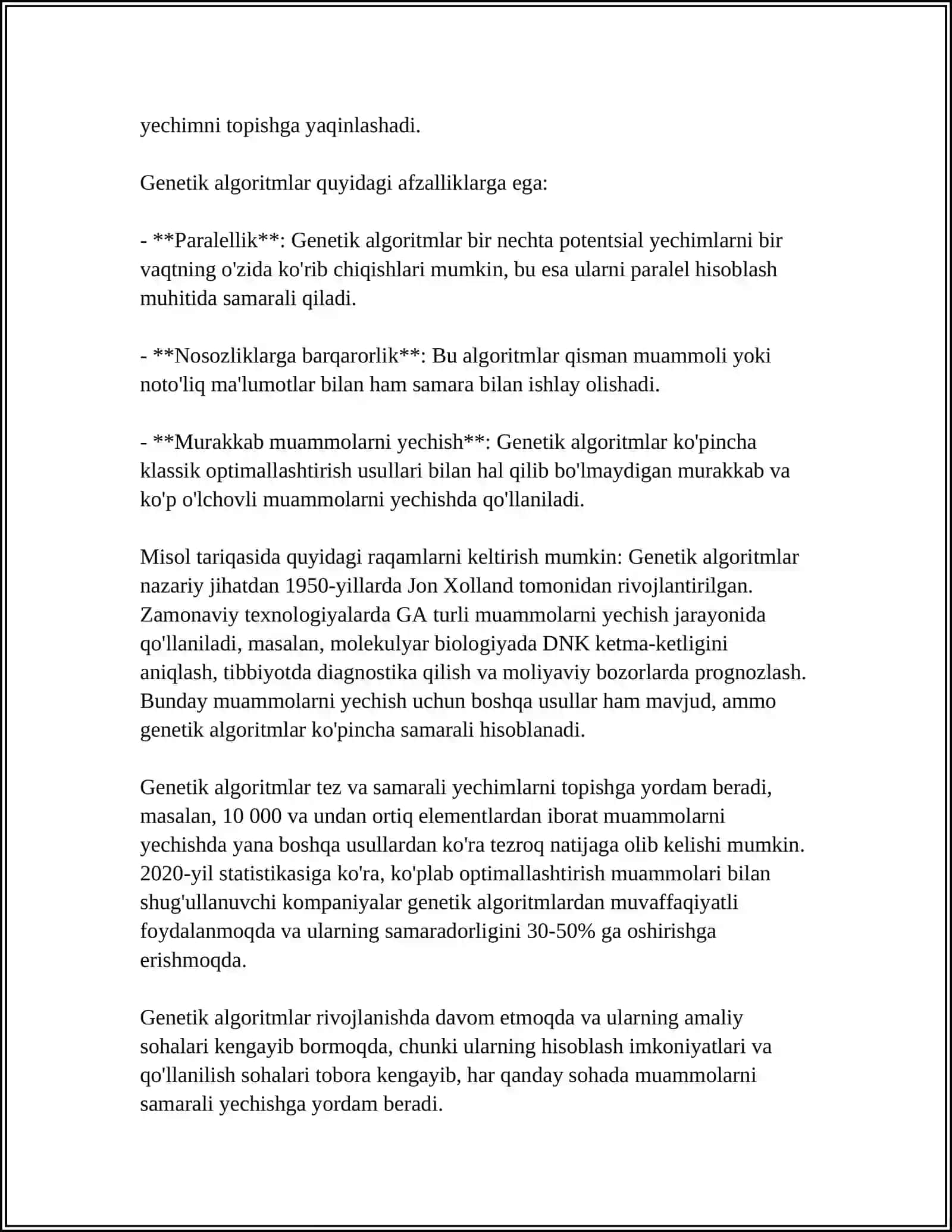 GENETIK ALGORITMLAR VA UNI AMALIYOTGA TATBIQI 4