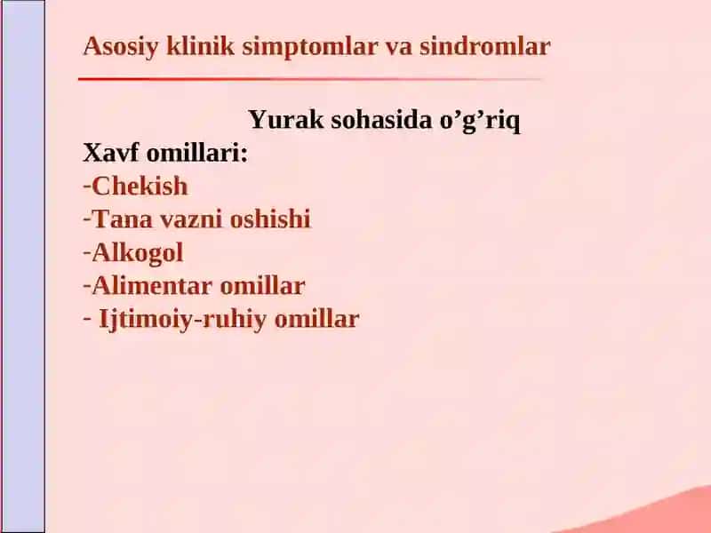 Asosiy kliniksimptomlar va sindromlar 4