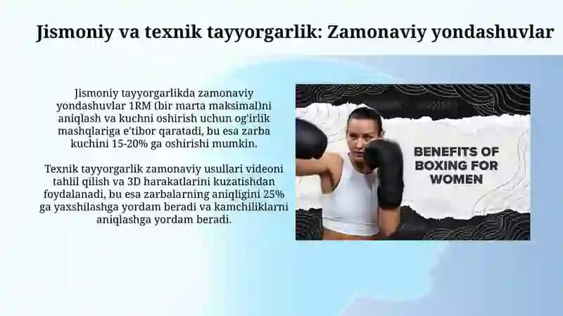 Boksda texnik va taktik tayyorgarlikni takomillashtirish: Tarixiy rivojlanish va zamonaviy tendentsiyalar 4