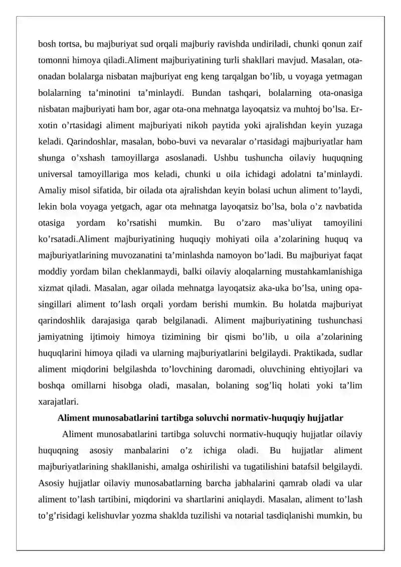 Aliment majburiyatlari 4
