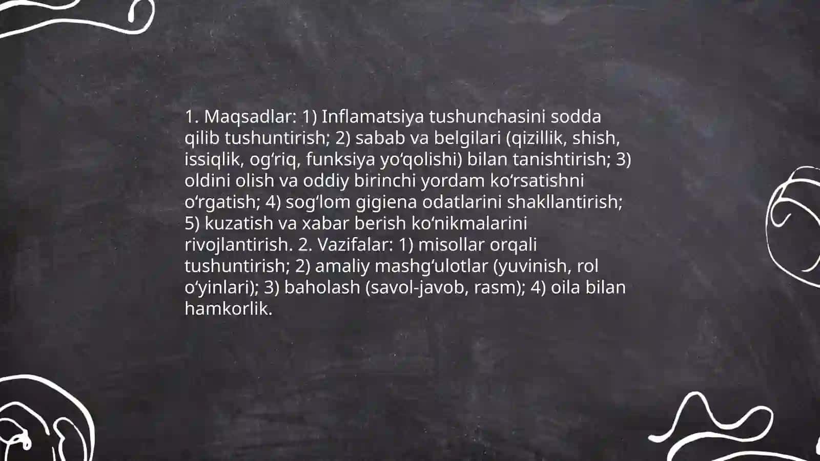 Boshlangʻich inflammation mahorat darslari usuli 4