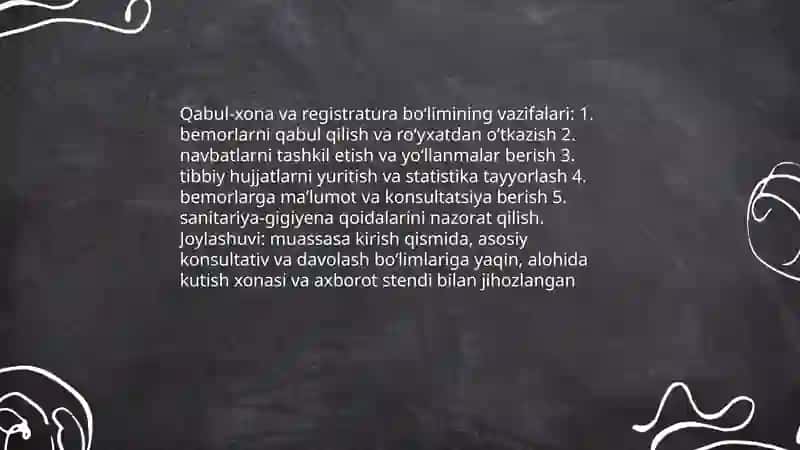 Tibbiy-profilaktika stomatologik muassasalarning asosiy tarkibiy bo'limlari 4