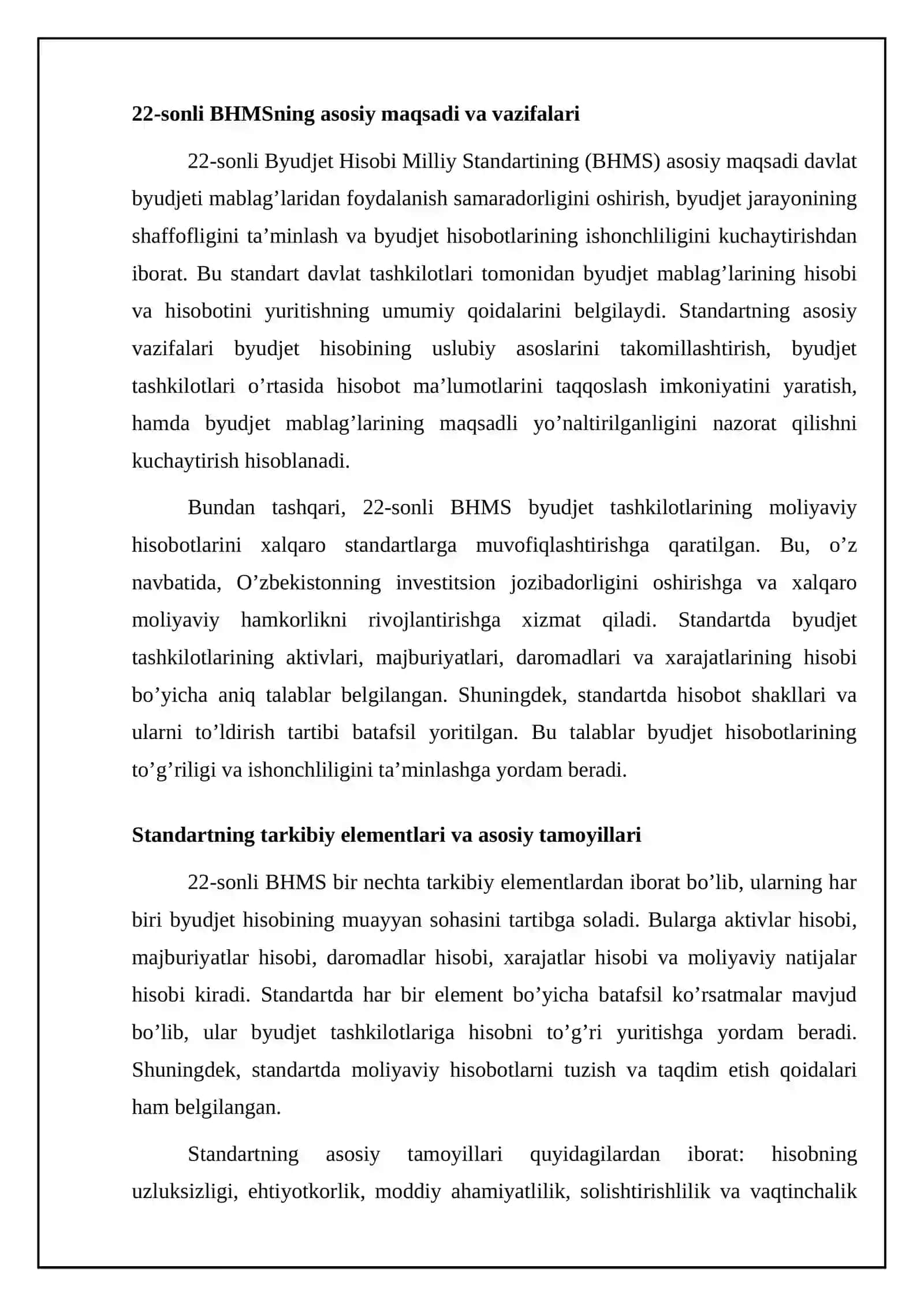 22-sonli BHMSning asosiy qoidalari va talablari 4
