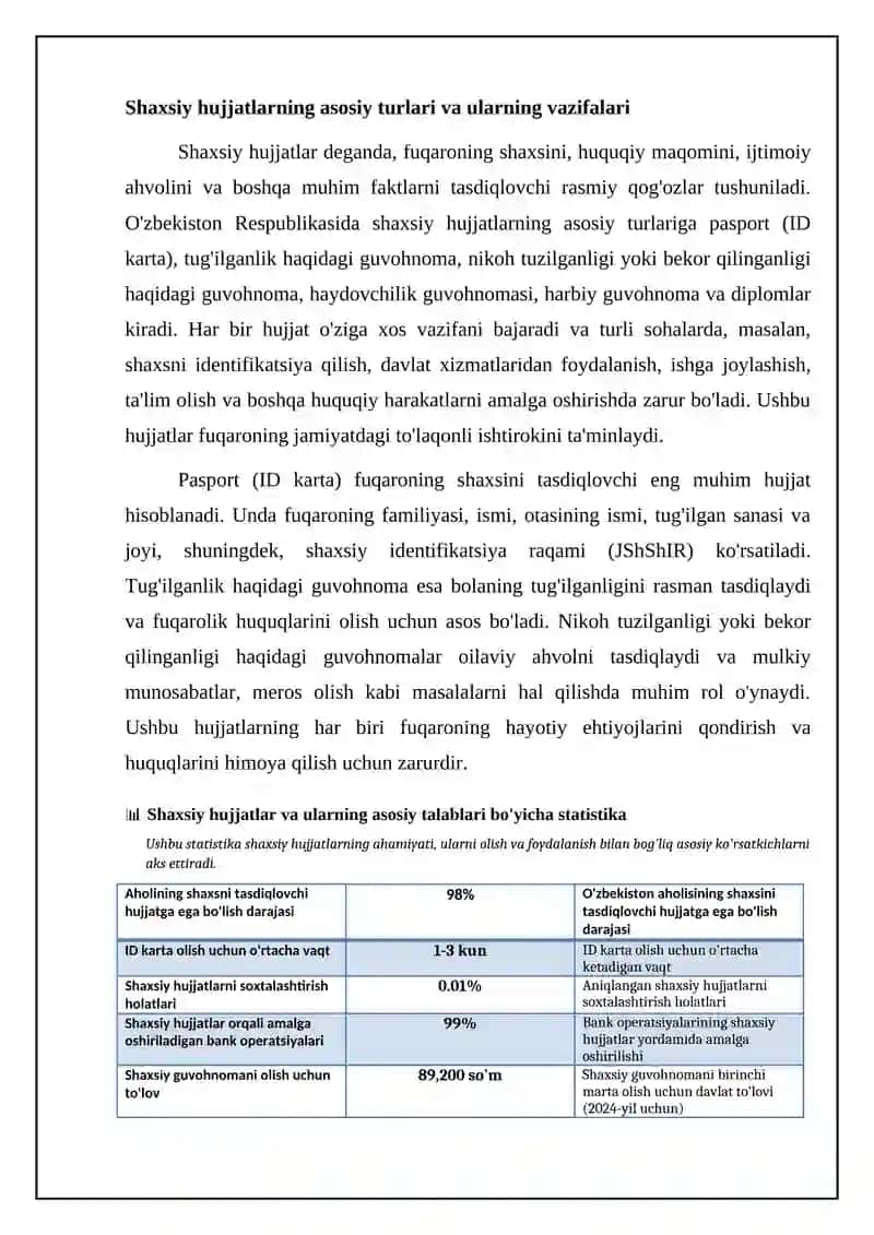 Ish hujjatlari va ularga qoʻyiladigan asosiy talablar 4