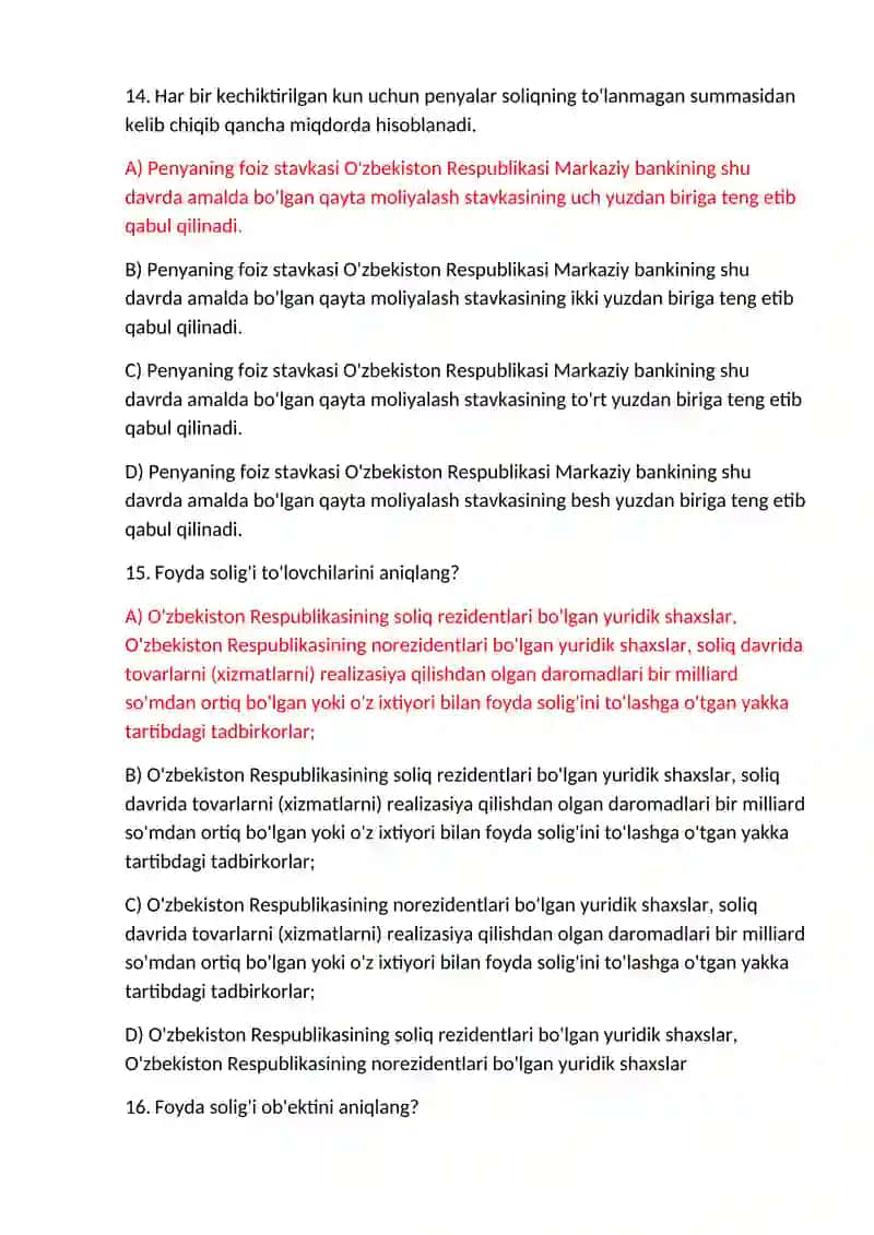 Soliq va Soliqqa oid savollarga javoblar 4