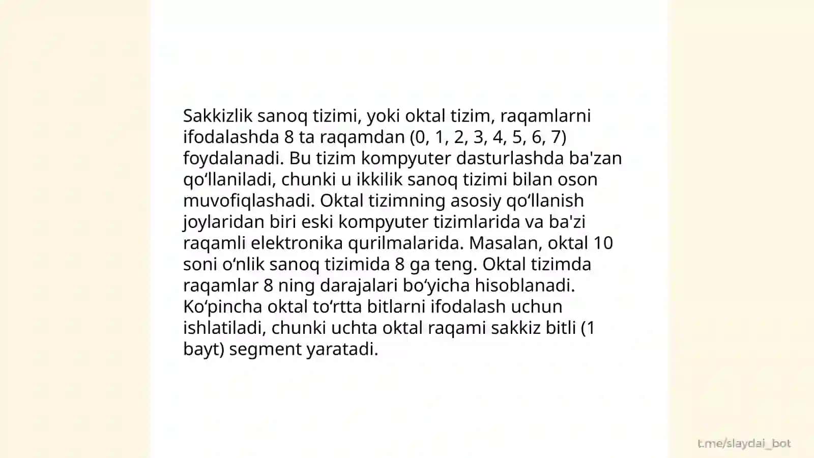 Sanoq sistemalari 4
