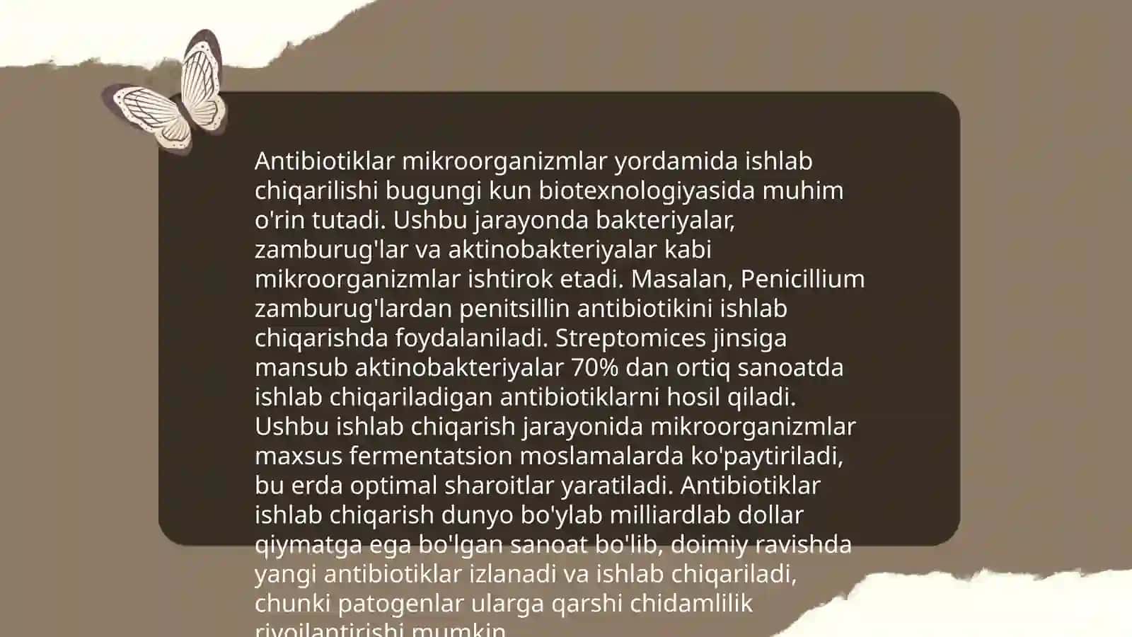 Mikroorganizmlardan zarur moddalarni sintezlab olish 4