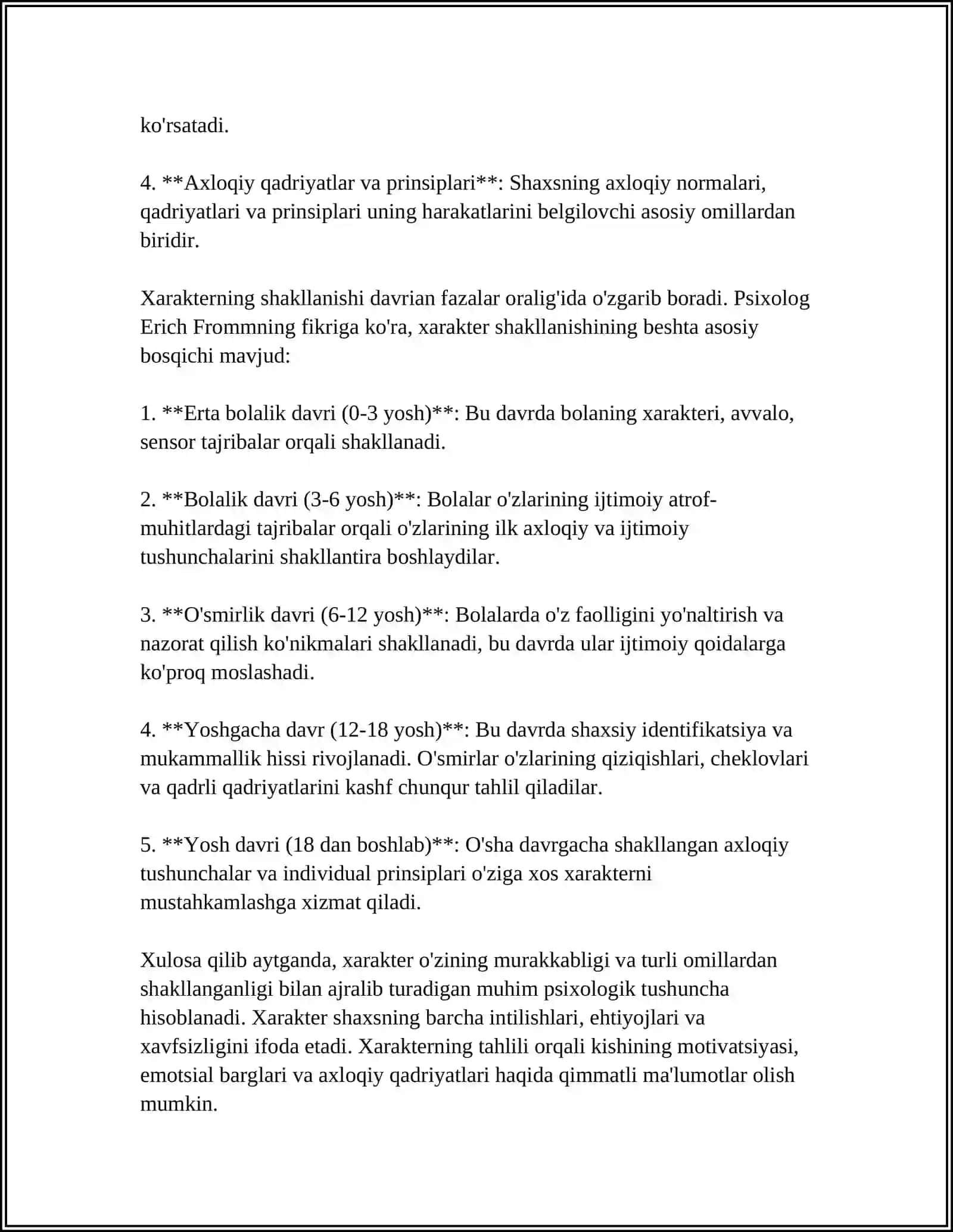 XARAKTER VA QOBILIYAT 4