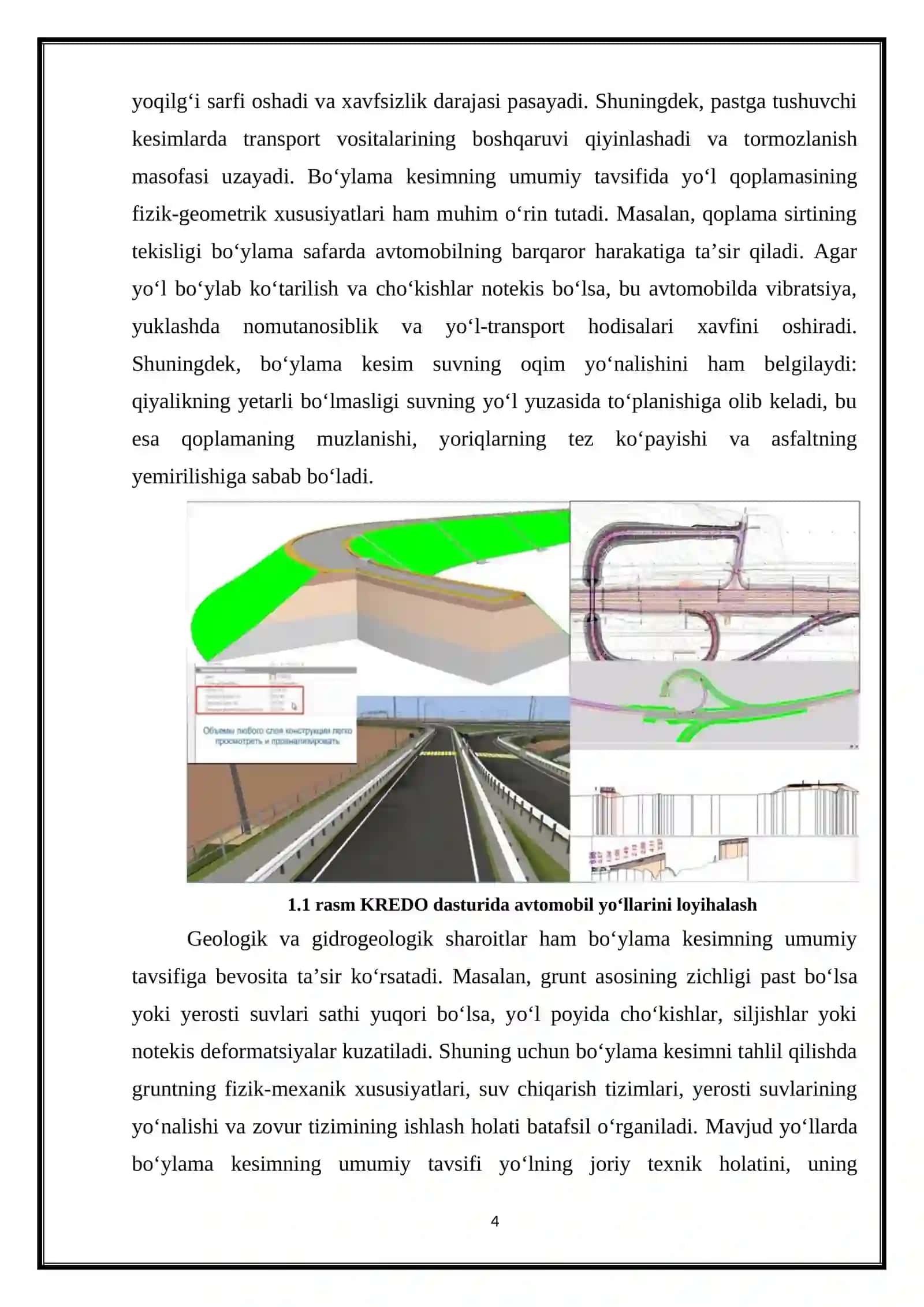 Mavjud yo'llarning bo'ylanma kesimida rekonstruksiya qilish usullari 4