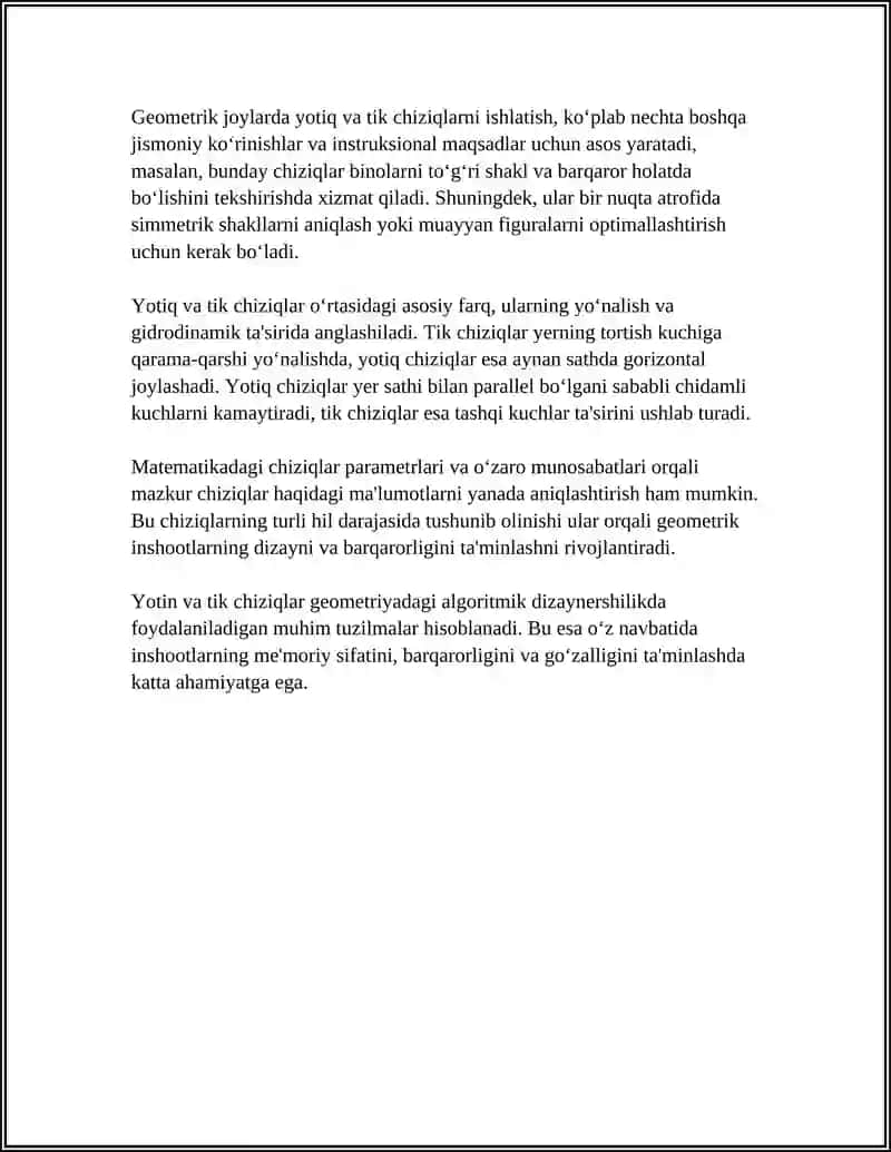 YOTIQ VA TIK CHIZIQLAR 4