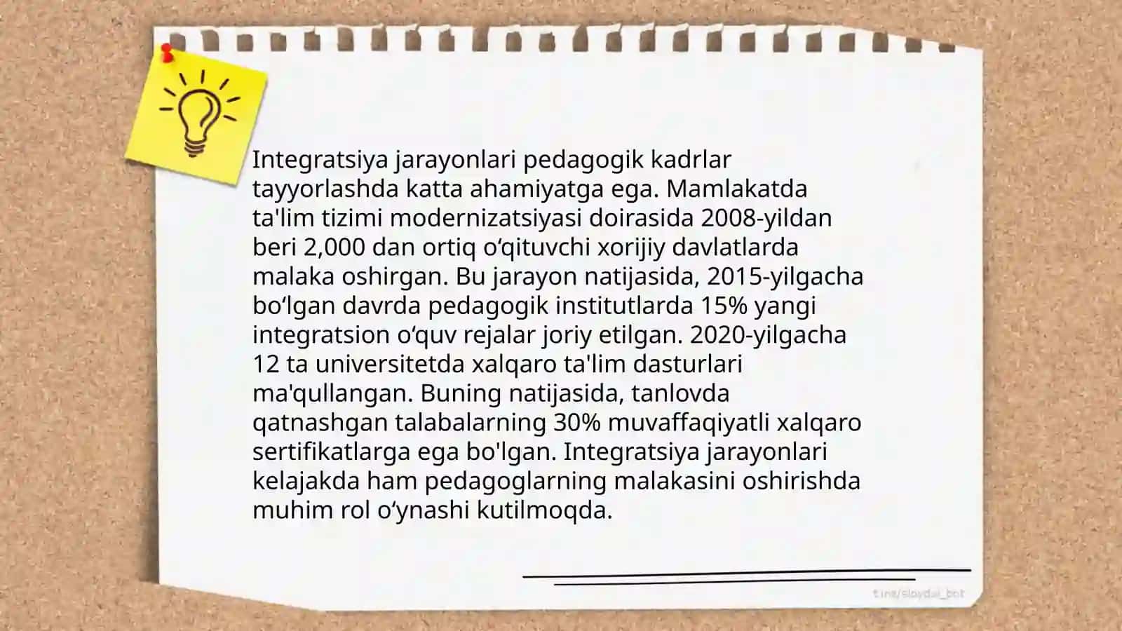 Mustaqillik yillarida pedagogik kadrlar tayyorlash, fan va ta limning integratsion jarayonlari 4