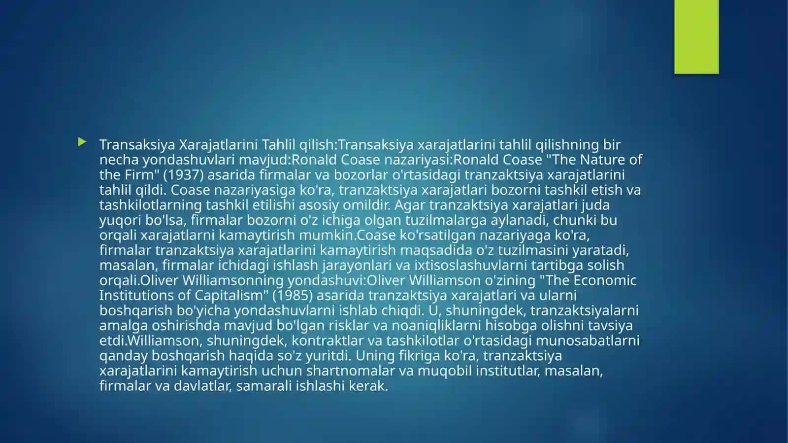 Transaksiya va Transformatsiya Xarajatlari 4