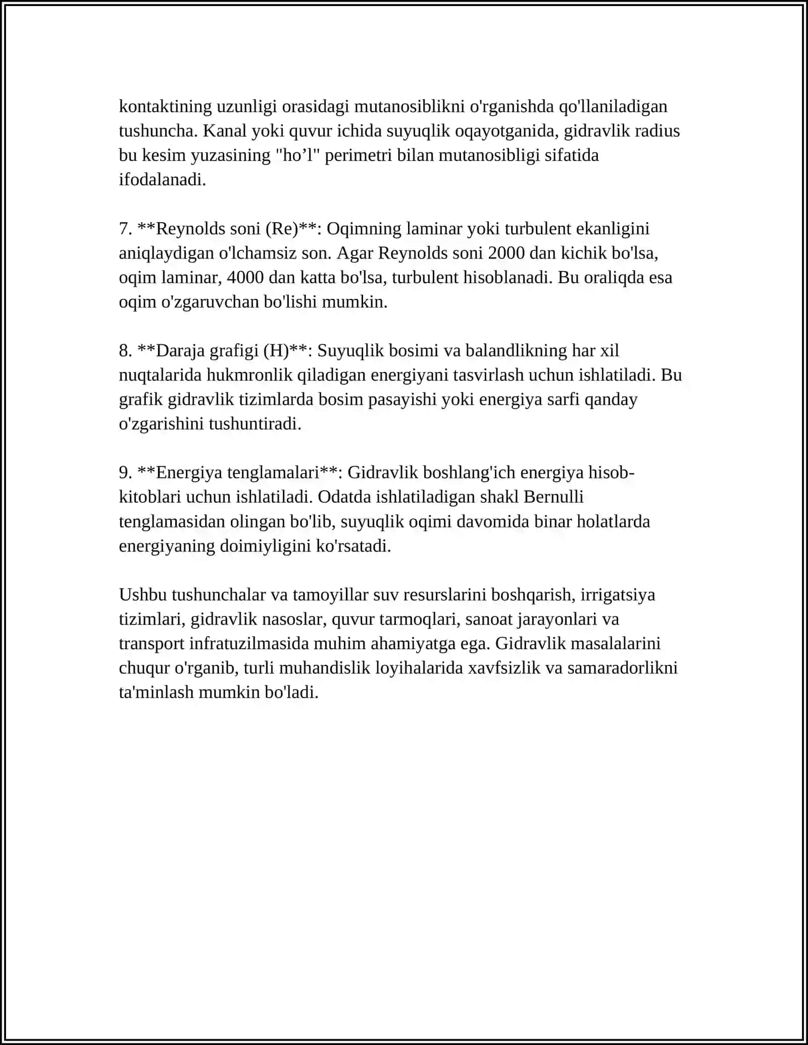 GIDRAVLIK REJIM ASOSLARI 4