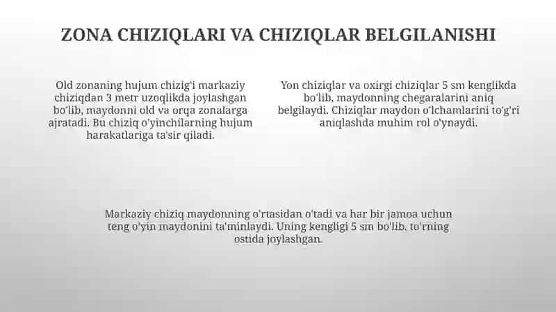 Volleybol oyin maydonini oʻlchamlari 4