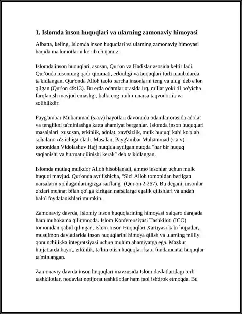 ISLOMDA INSON HUQUQLARI HIMOYASI IJTIMOIY TENGLIK ADOLAT VA TOLERANTLIK 4