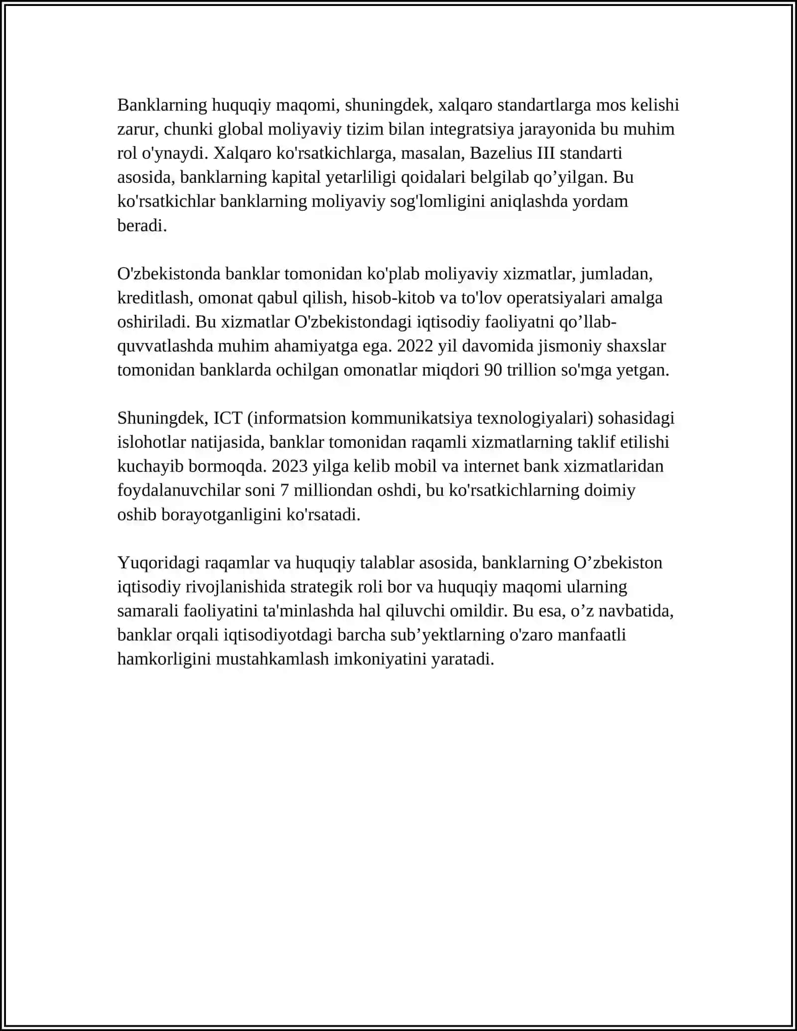 TIJORAT BANKLARINI TASHKILIY TUZILISHIGA TA‘SIR QILUVCHI OMILLAR 4