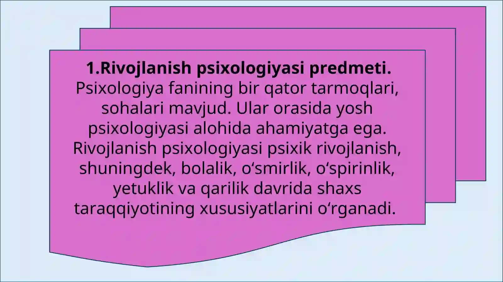 RIVOJLANISH PSIXOLOGIYASI FANI PREDMETI, METODLARI 4