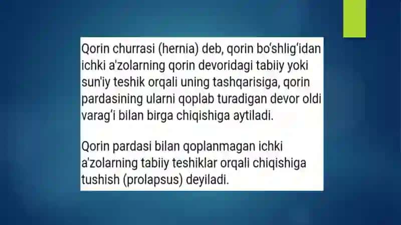 Qorinbo’shlig’Iichkichurralari 4