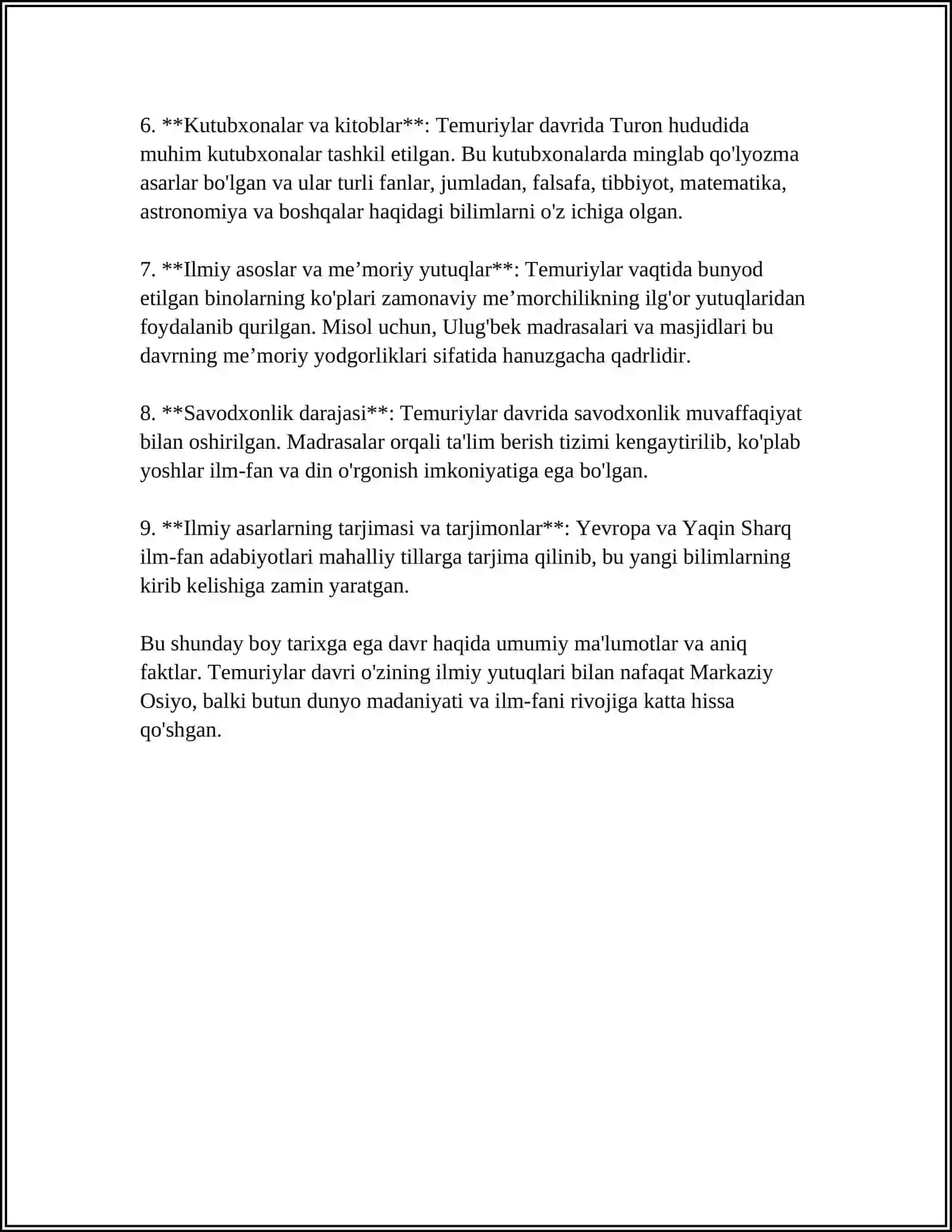 Temuriylar davrida ilm-fan va madaniyati taraqqiyoti 4