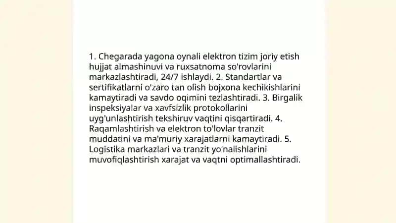 Transport sektori va iqtisodiy integratsiya jarayonlari 4