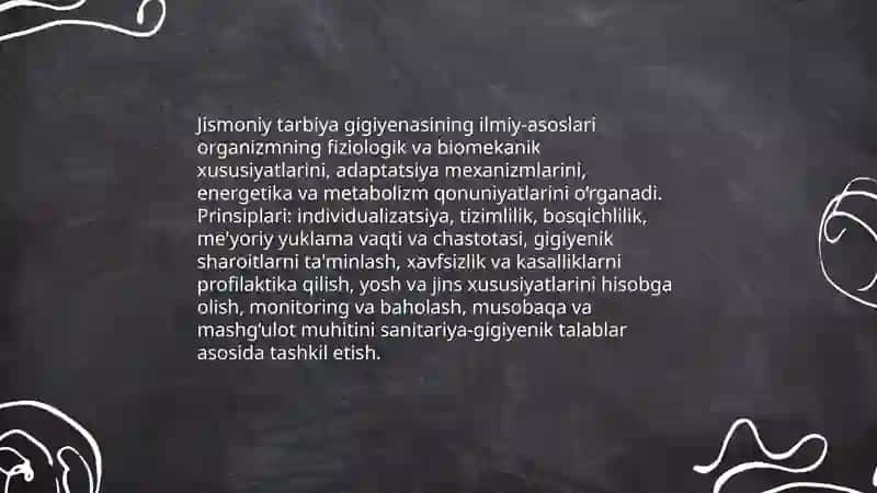 Jismoniy tarbiya gigiyenasi fanining maqsadi hamda vazifalari 4