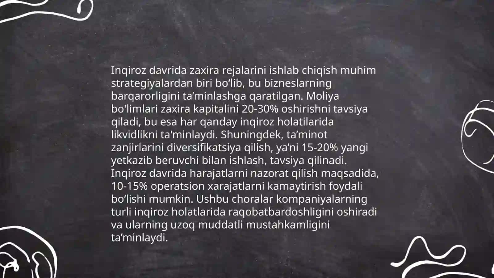 Zaxira rejalarining ahamiyati 4