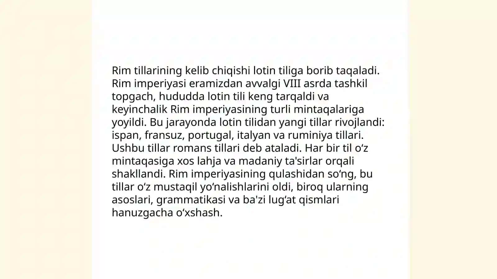 Til oilalari. Hind Yevropa roman tillari 4