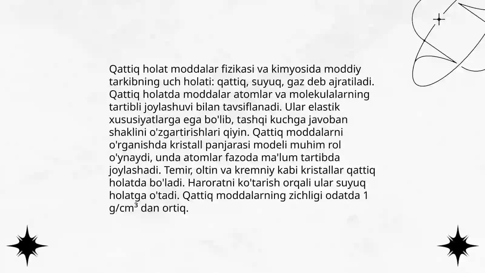 Moddalarning agregat holatlari 4