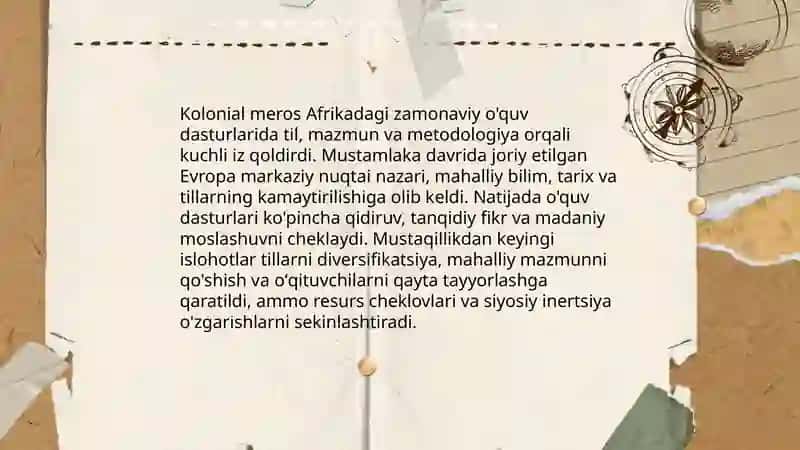 Afrika mamlakatlarida talim tizimi mazmuni 4