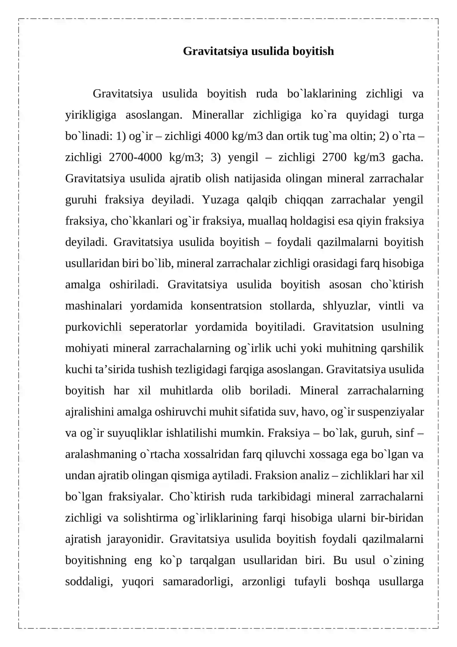 Og'ir suyuqliklarda boyitish haqida ma'lumot 4