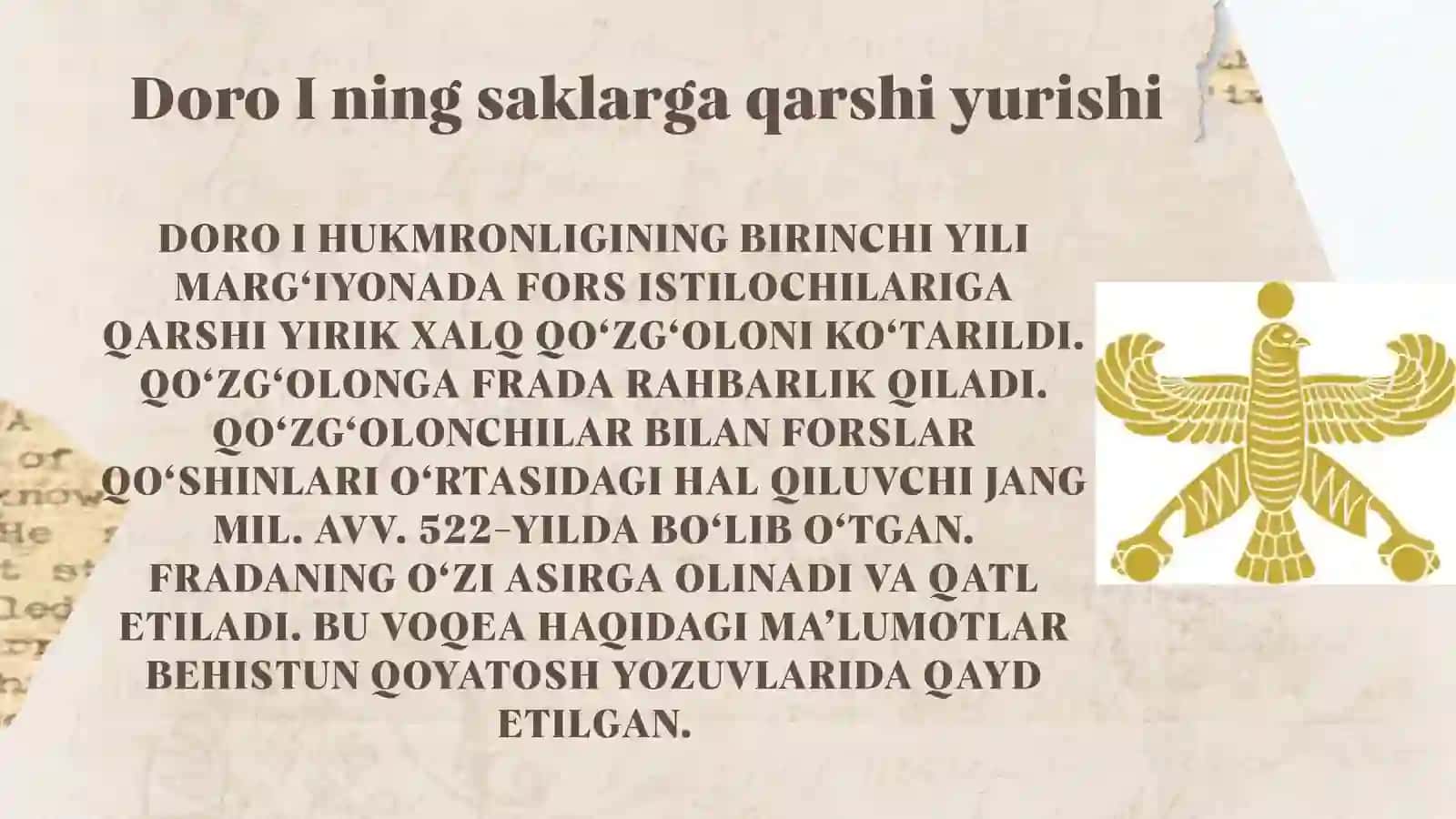 Ahamoniylarning O’rta Osiyoga bosqinchilik yurishlari 4