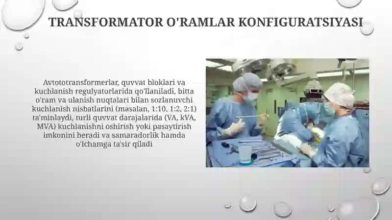 Quvvat transformatorlarining nosozliklarni bartaraf etish va texnik xizmati 4