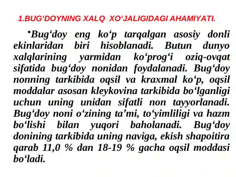 BUG‘DOY BIOLOGIYASI VA YETISHTIRISH TEXNOLOGIYASI 4