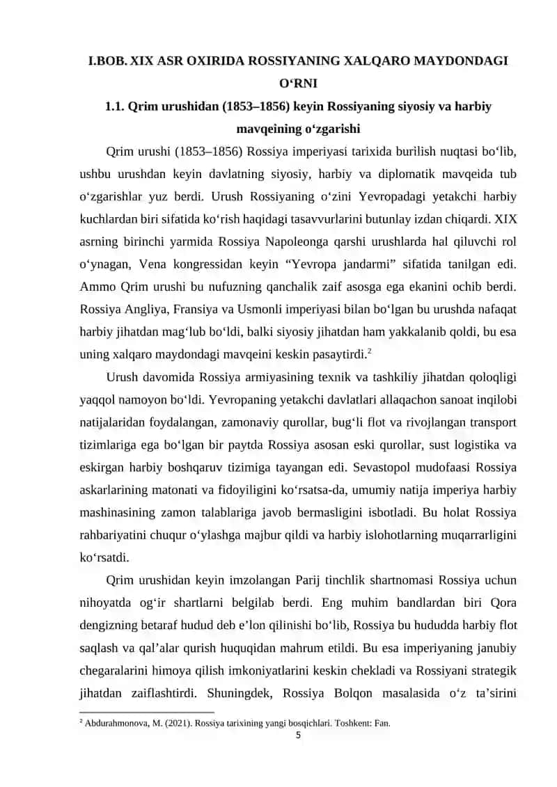 Rossiya va Qrim qurishidan so‘ng Rossiyaning xalqaro ahvoli 4