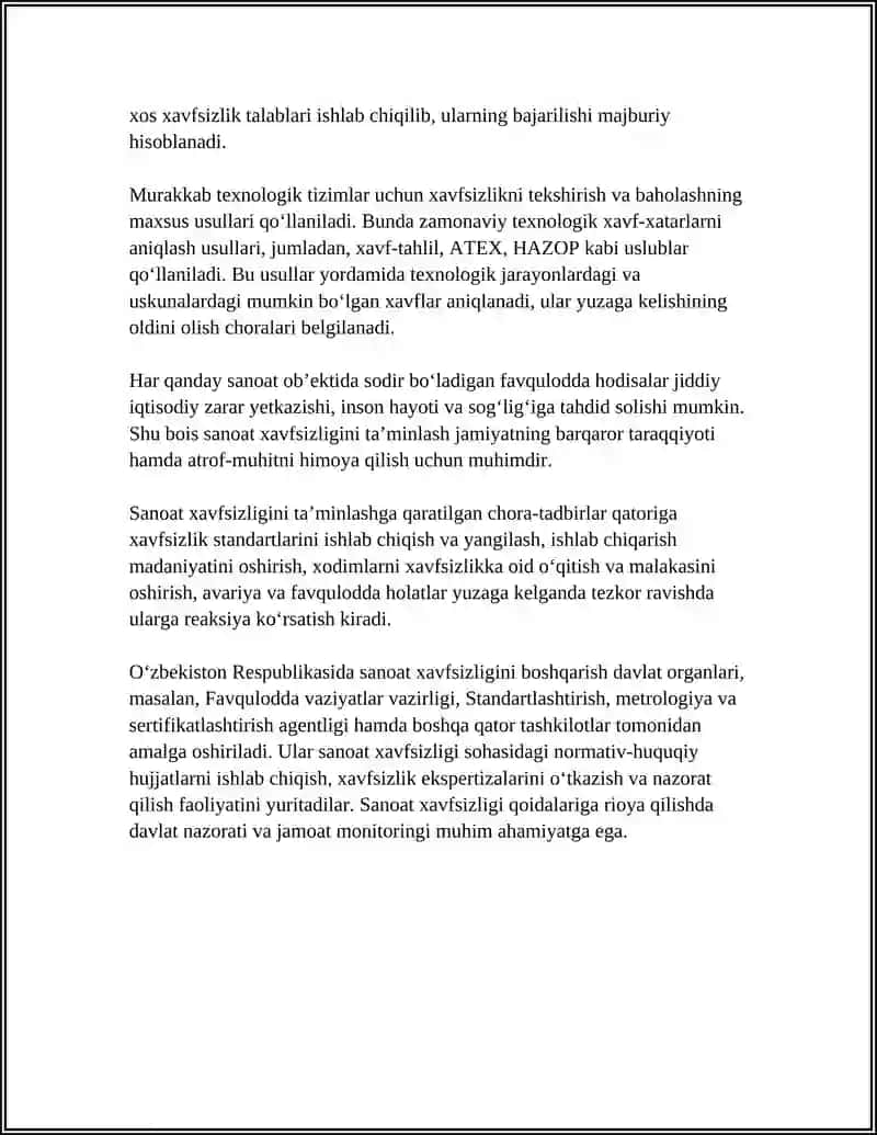 Sanoat Xavfsizligi Ekspertizasi 4