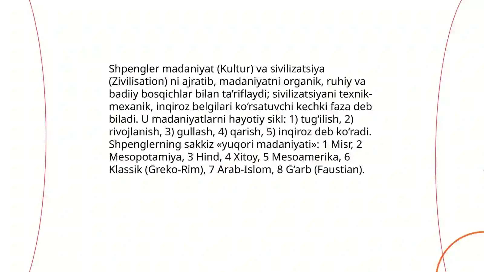 O. Shpengler va A. Toynbi sivilizatsiya 4