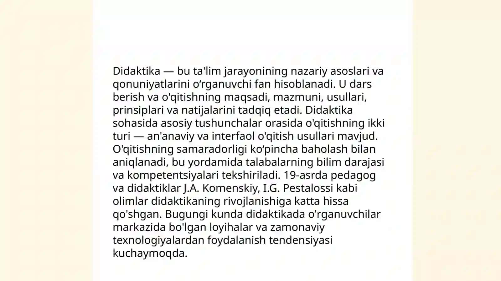 Didaktika taʼlim nazariyasi sifatida.Ta'lim paradigmalari 4