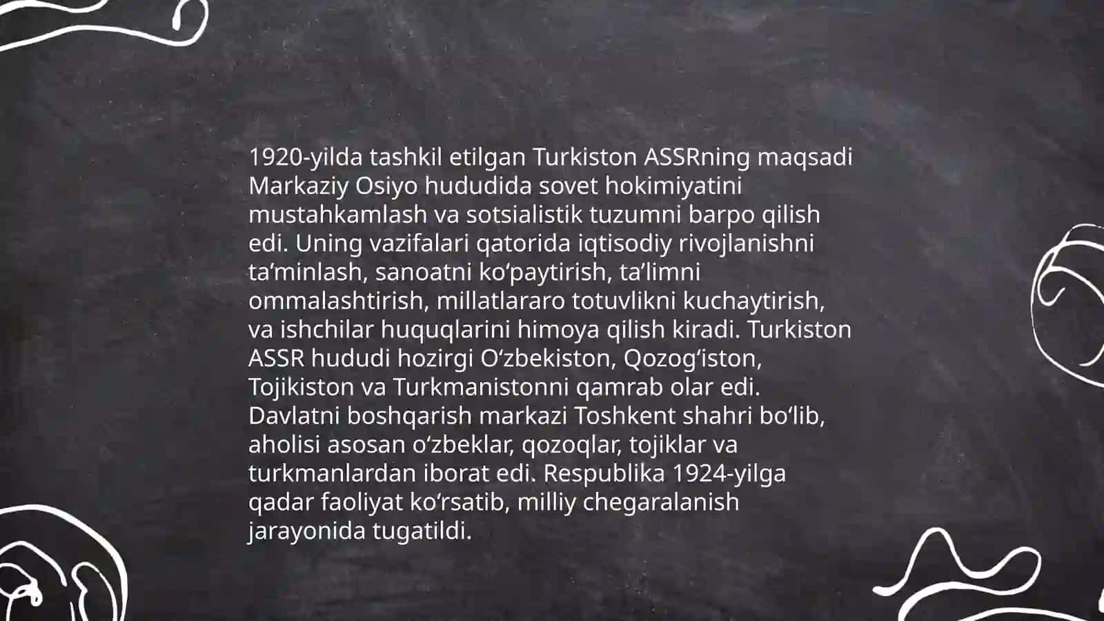 Turkiston avtonom sovet sotsialistik respublikasi faoliyati 4