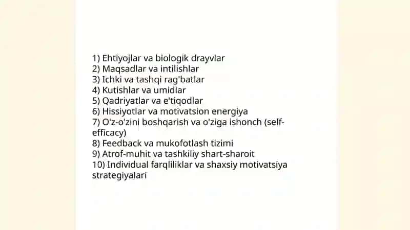 Motivatsiya haqida umumiy tushuncha 4