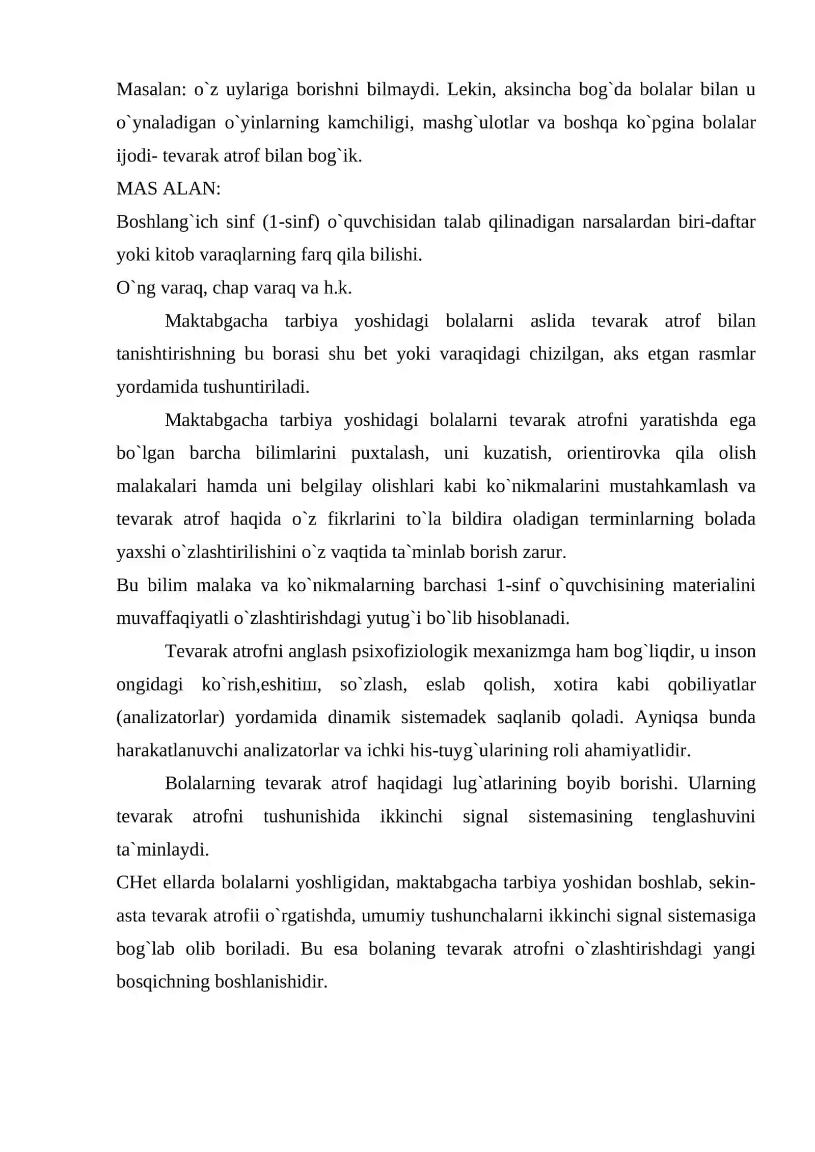 Bolalarda fazoviy tasavvurlarni shakllantirish 4