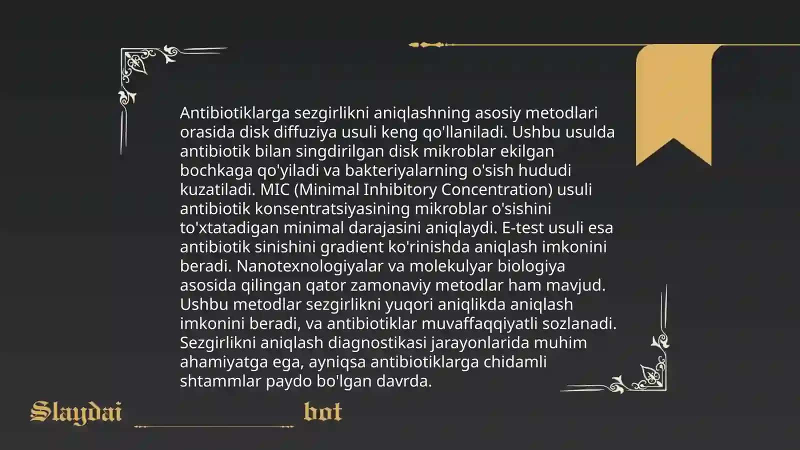 Mikroorganizmlarning antibiotiklarga sezgirligini aniqlash usuli 4