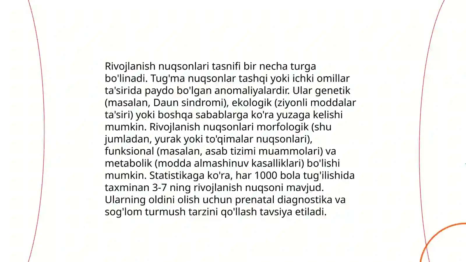 Tugʻma kasalliklar va rivojlanish nuqsonlari 4