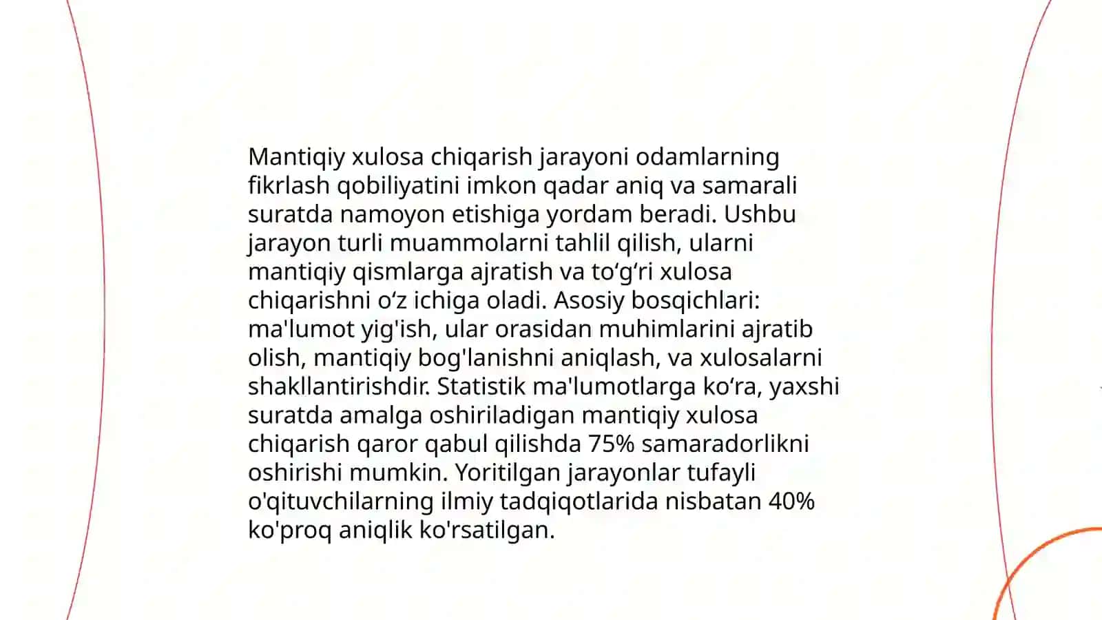 Xulosa chiqarishning umumiy mantiqiy tavsifi 4